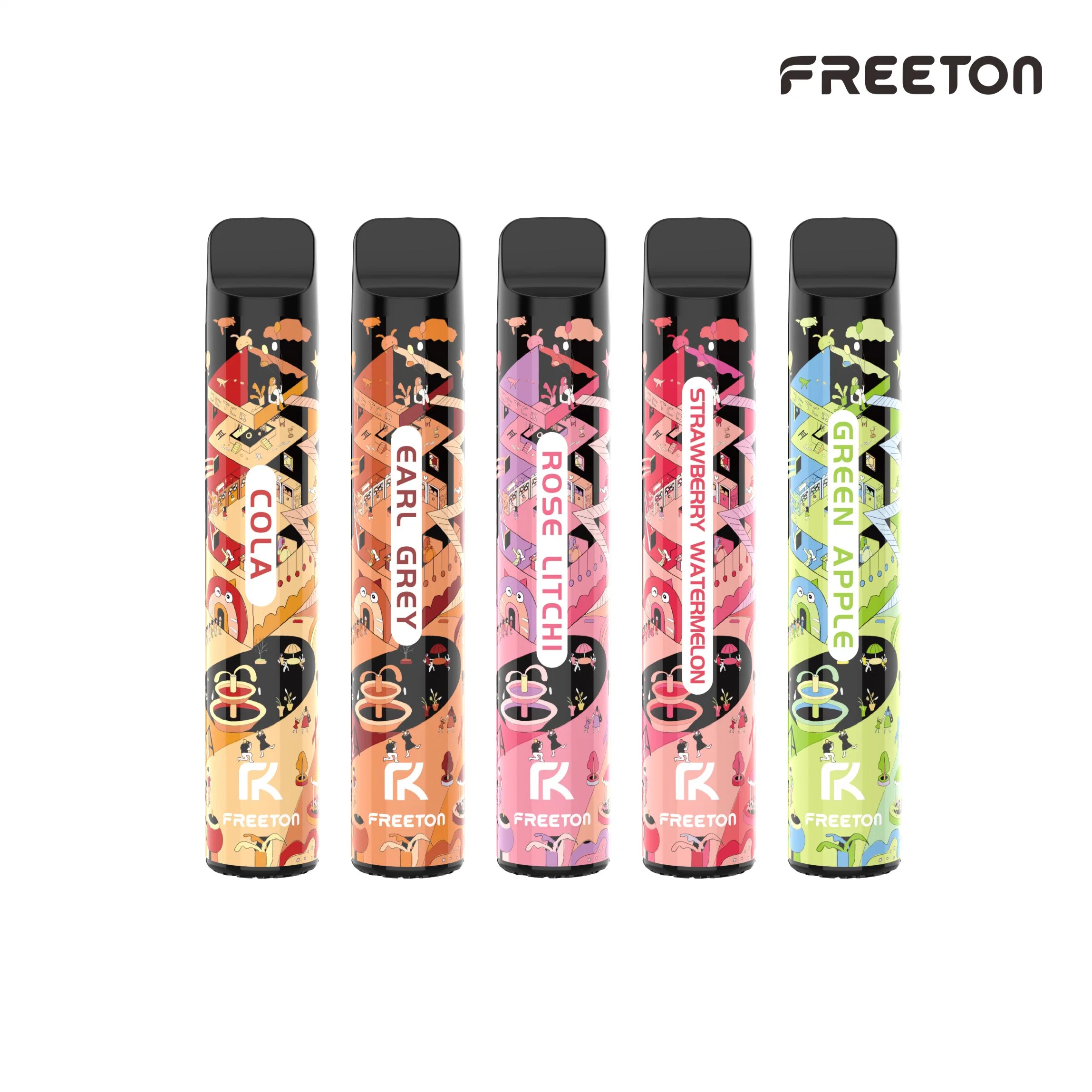 10 sabores 600 Puffs Freeton Disposable/Chargeable vape electrónico de buena calidad