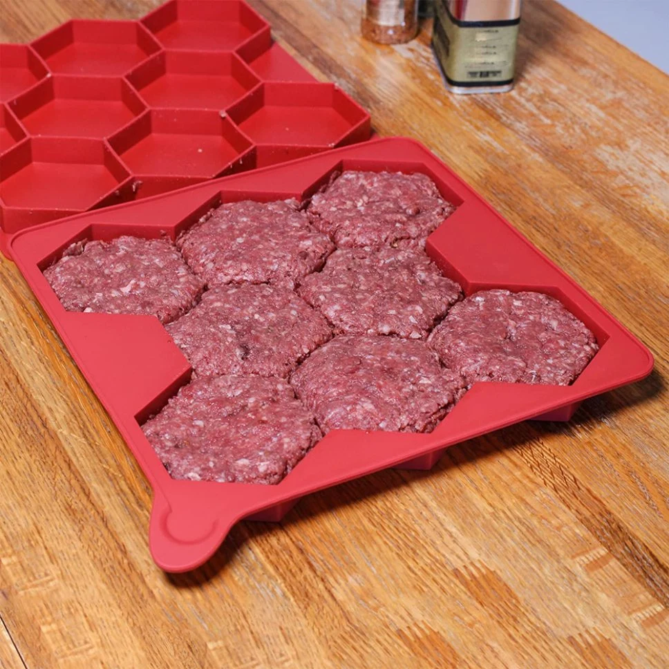 Factory Customized Hexagonal Burger Meat Maker Silicone Mold