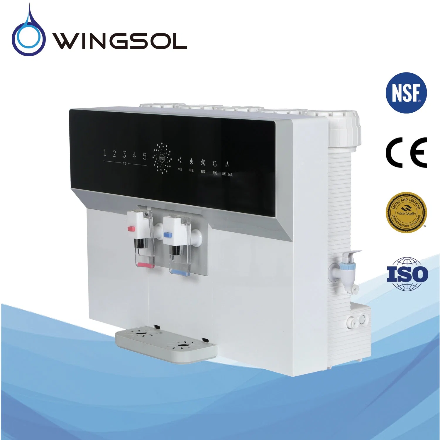 RO Water Purifier Osmosis Filter System Desktop Hot Cold Plastic Body 2023-6