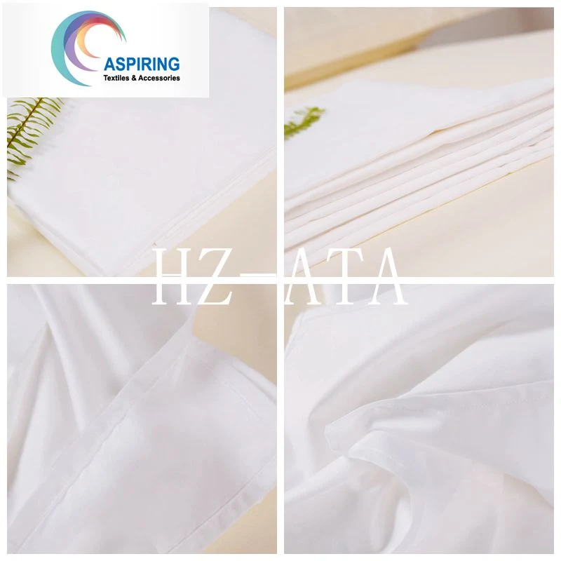 Plain White Flat Sheet, Fitted Sheet, Tc 50/50 Fabric
