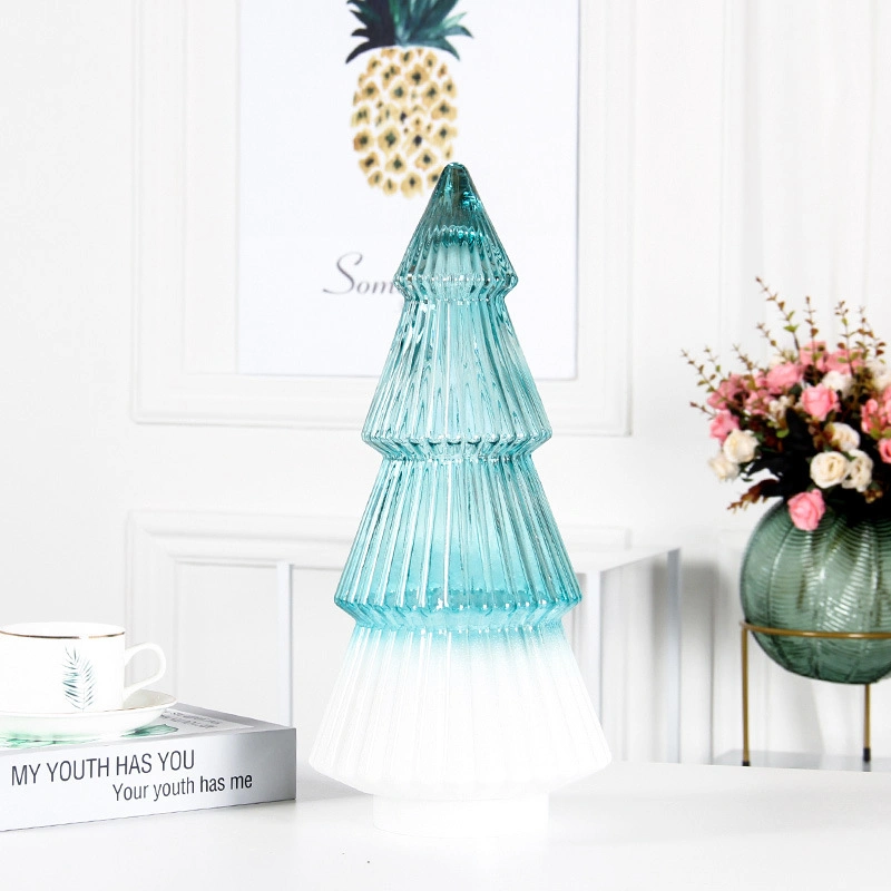 Best Christmas Tree Shaped Glass Candle Votive Holder in Ribbed Fin-Ish by for Home Exim at The Lowest Prices