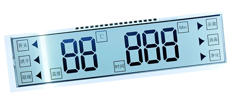 TN 6 Clock Viewing Angle 7 Segment LCD für elektronisch Produktanzeige Für Bildungseinrichtungen