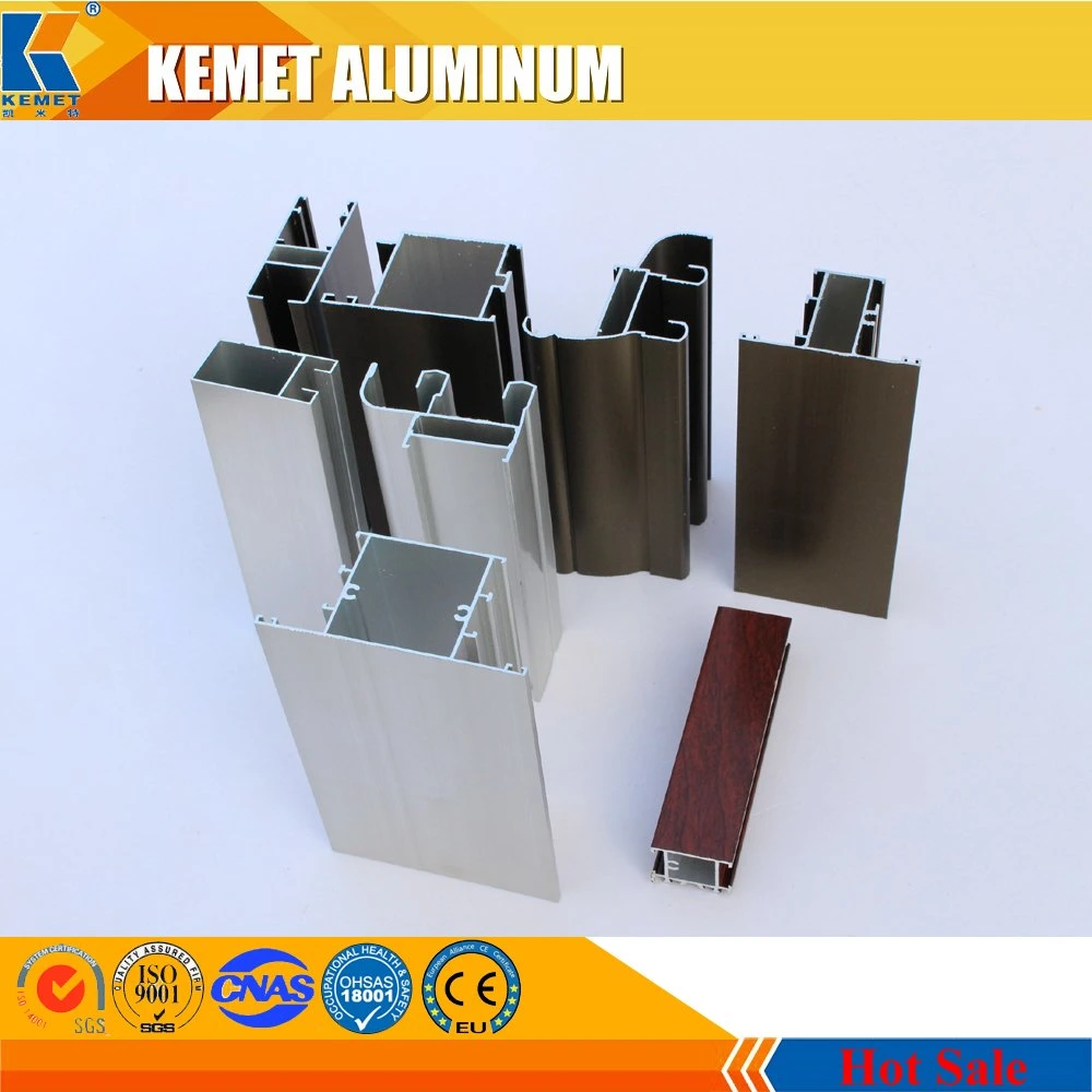 6063 Kemet Doble aluminio de vidrio para ventanas y puertas