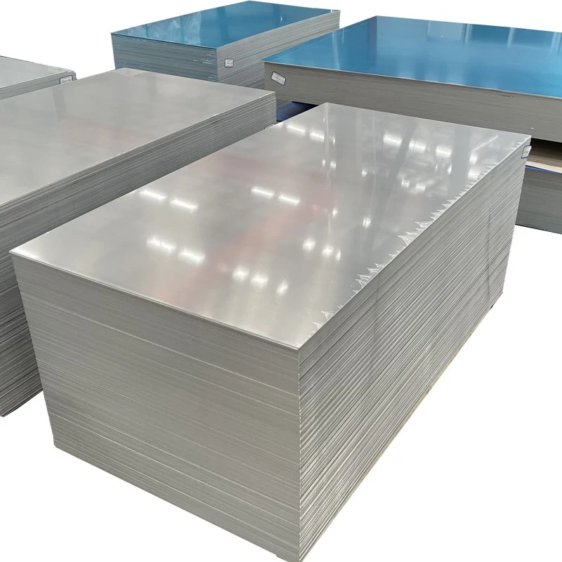 Factory Customized 1100 1060 1050 3003 3004 5052 5083 5086 6061 6063 8011 H14/H24 Aluminum/Aluminium Plain/Flat Plate/Sheet with PVC Film for Building Materials