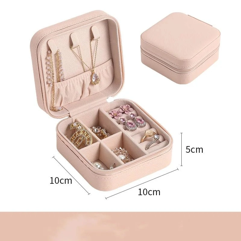 2023 Yiwu Market Sourcing Buying Agent Gift Travel Jewelry Box Case Organizer Display Case for Rings Earrings Necklaces Storage Box