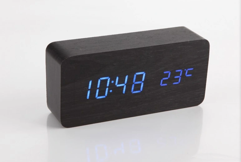 Rectangle Digital LED Wooden Clock