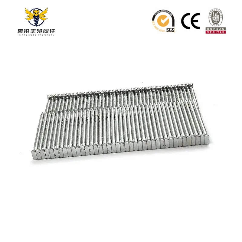 Concrete Nail Pin St Series 14 Ga Galvanized Brad Nails, Heavy Duty Narrow Crown Staples for Nail Gun