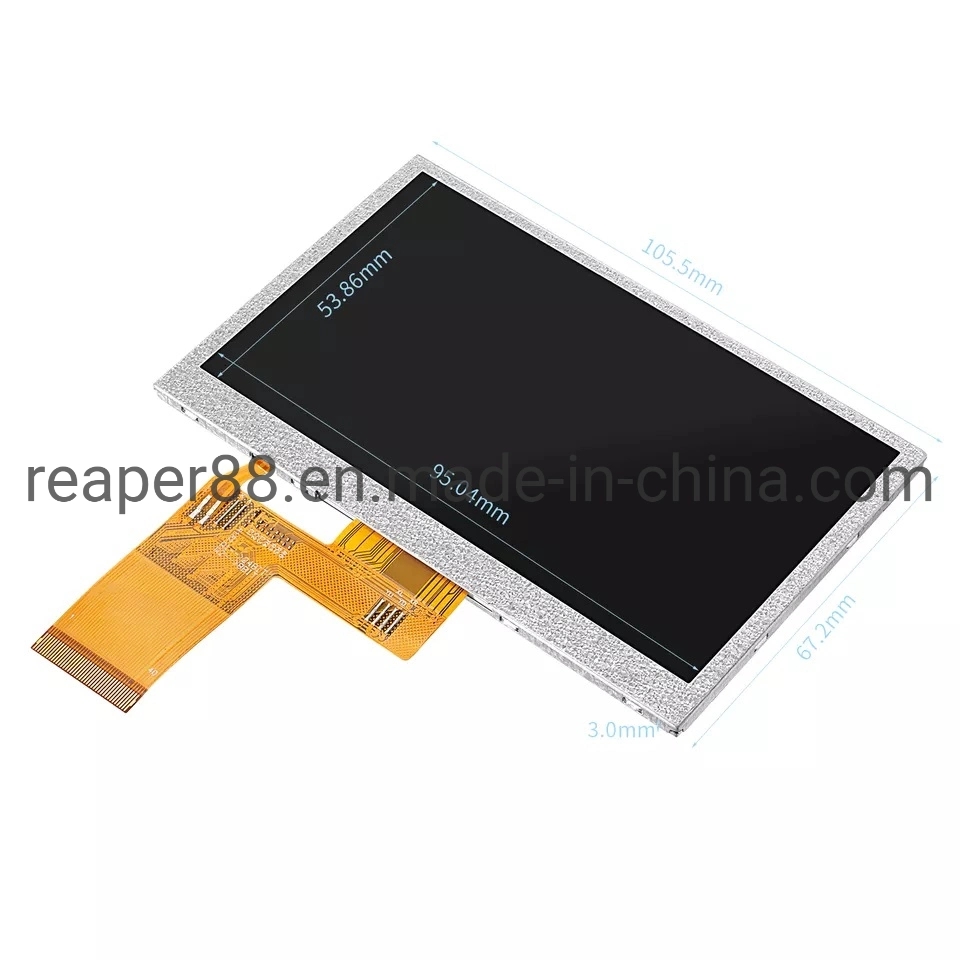 LCD TFT de 4,3 pulgadas de tipo Tn el módulo de pantalla de cristal líquido 480*272 Resolución 350 de la unidad ST7282 El brillo de la pantalla LCD RGB