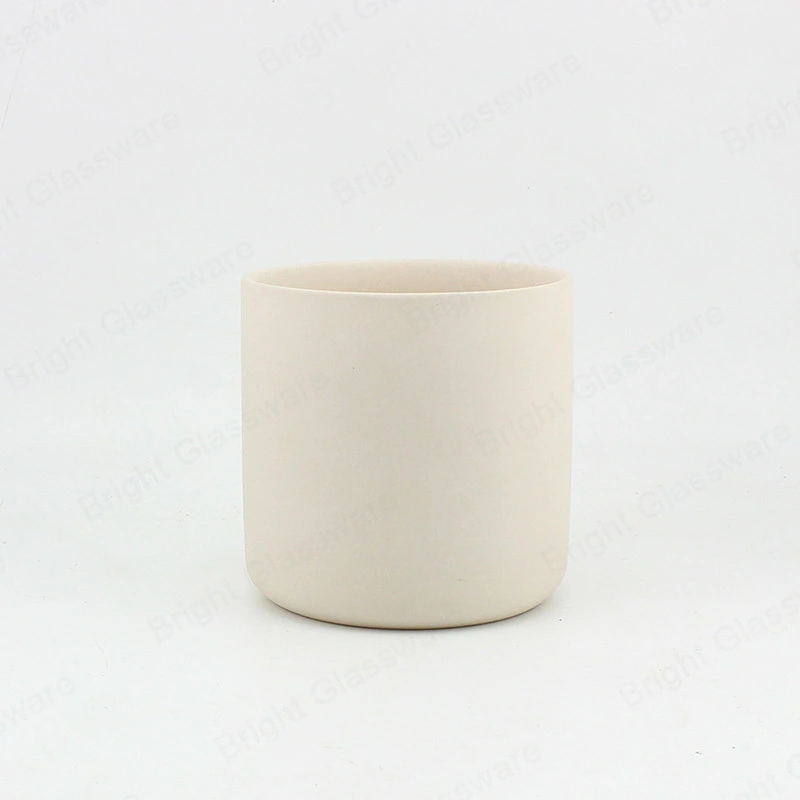 Cream White Ceramic Porcelain Candle Jar for Candle Making