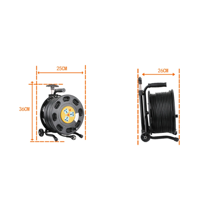 Nouveau style de bonne qualité 3 Socket-Outlets 220V CABLE Enrouleur de cordon électrique portable Mini Cordon d'extension de l'alimentation des bobines