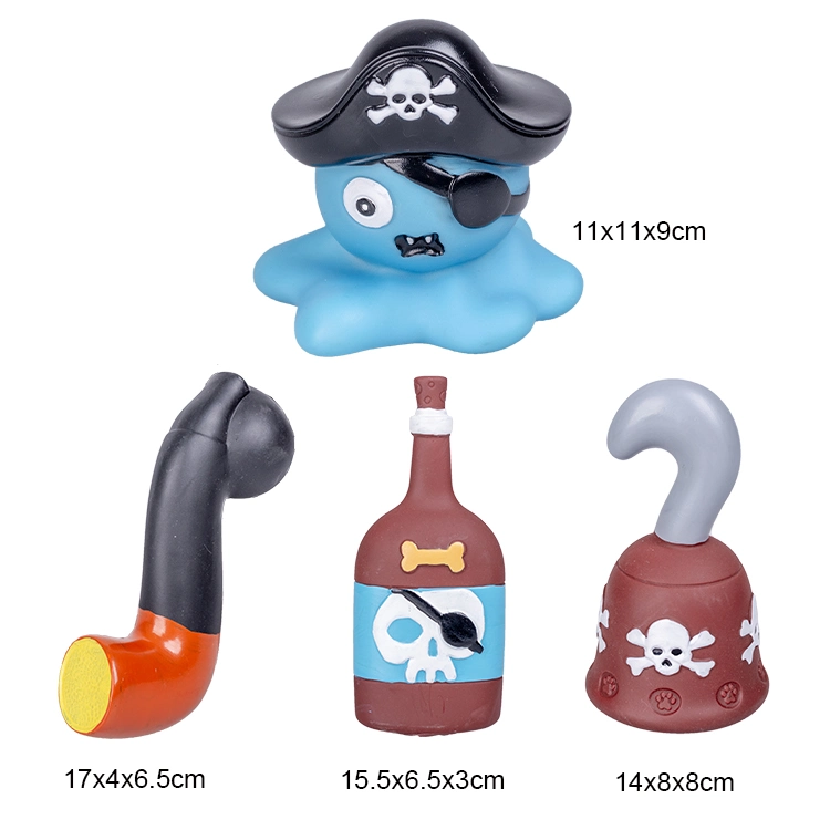 Rena Pet Pirate Shape Colorful Can Be Customized PVC Emulational Dog Vinyl Toy