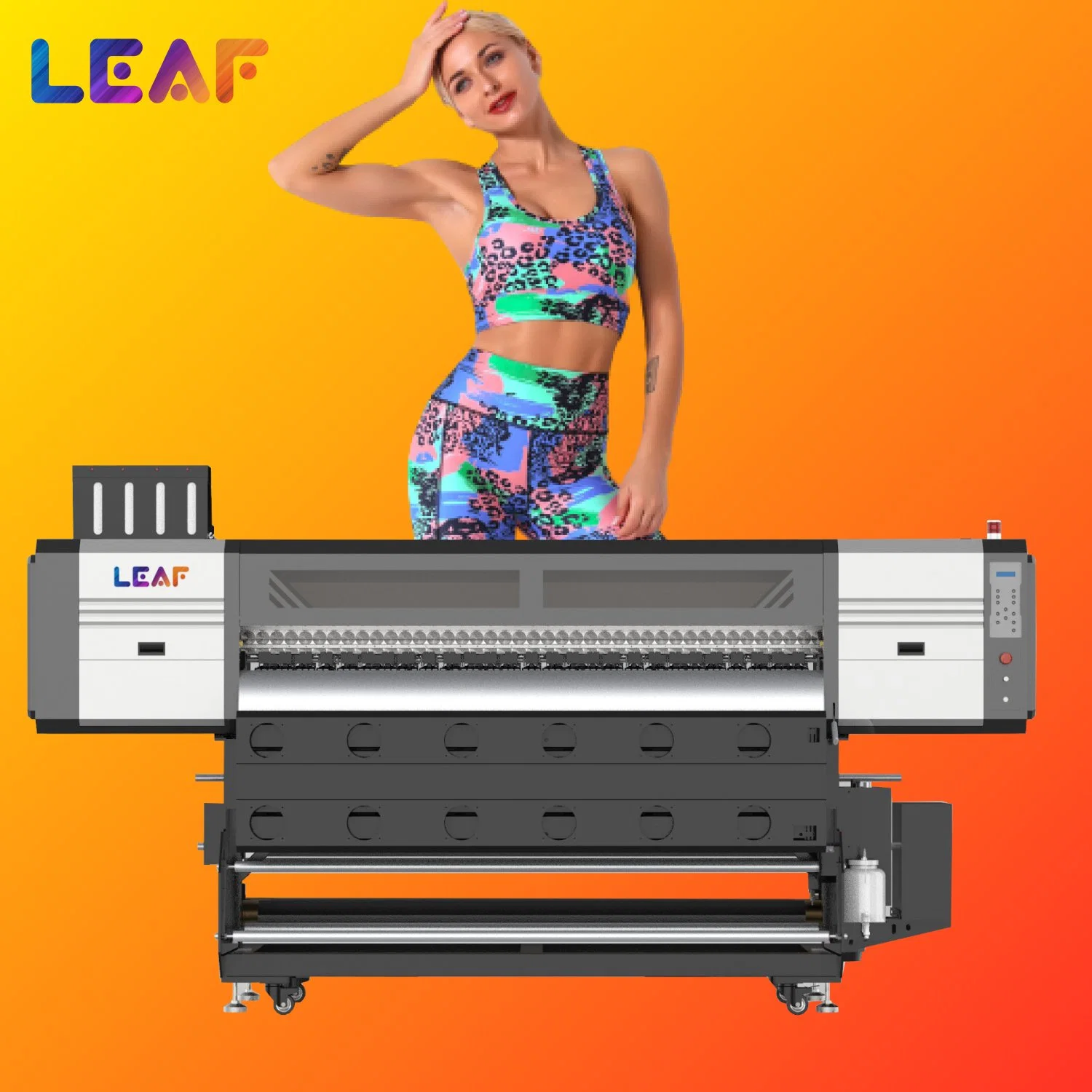 LEAF sublimation transfer Inkjet printer 8 cabezales de impresión para tela Máquina de impresión textil