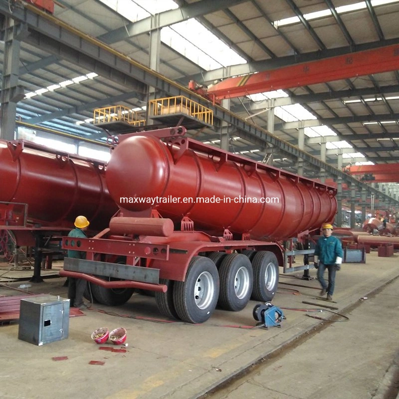 Brand Chemical Liquid/Sulfuric Acid Transport Carbon Steel Tank Semi Trailer