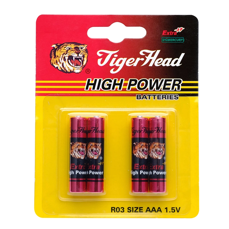 Pila AA de zinc-carbono de celda seca Tiger Head alta resistencia R6P para Flashlights