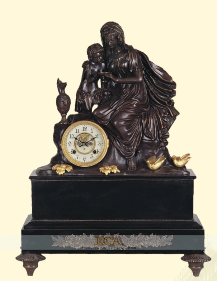 Home Desk Table Top Decoration Factory Price Bronze Clock