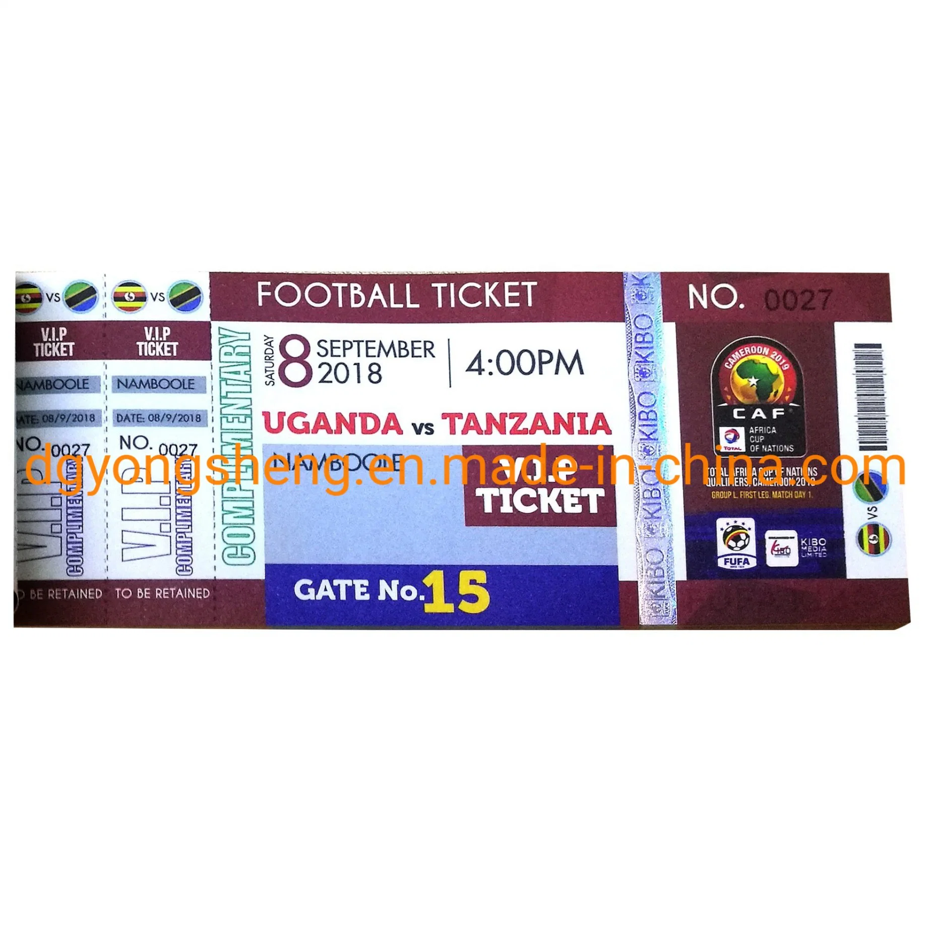 High quality/High cost performance Security Thread Paper Ticket Printing