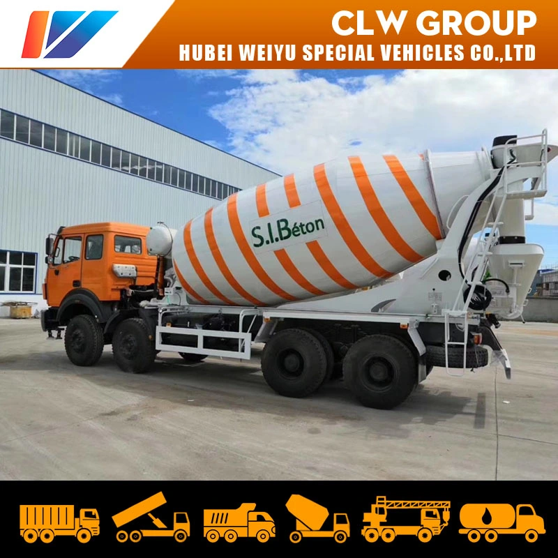 North Benz Cement Mixer Truck Beiben 8X4 14cbm 12cbm Cement Concrete Transport Mixing Tank Truck for Africa