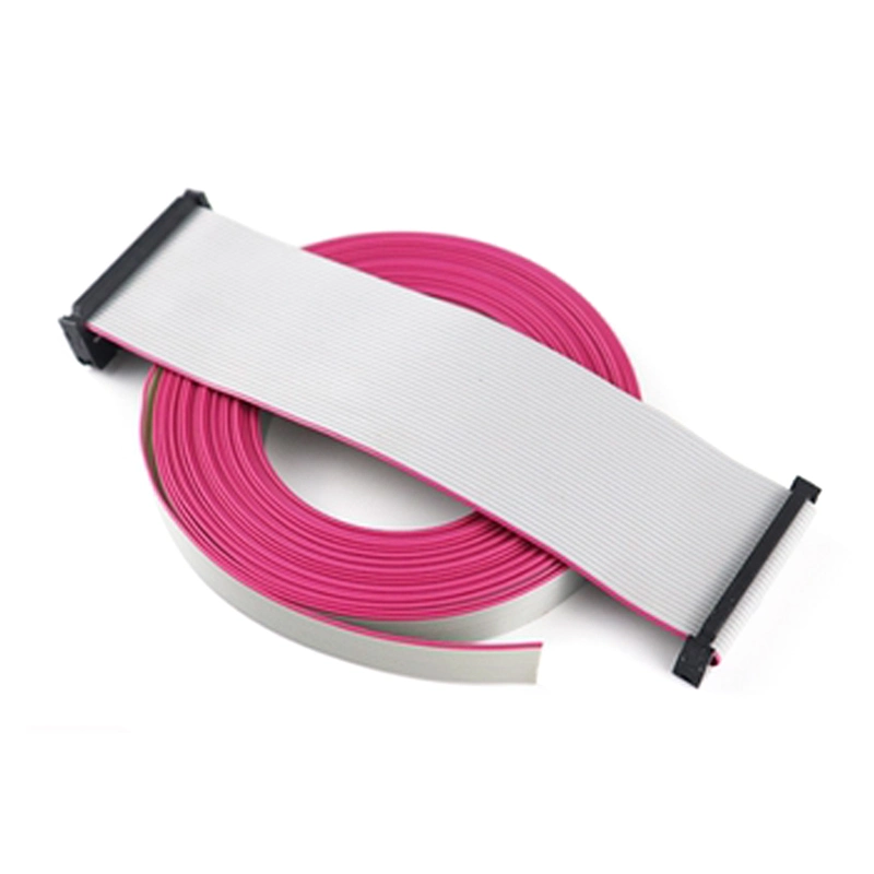 Awm UL2651 PVC Insulation Tinned Copper Electrical Wire 28AWG 6 12 14 16 20 24 44 50 64 Pin 2.54 mm Pitch IDC Connectors Flat Ribbon Cable