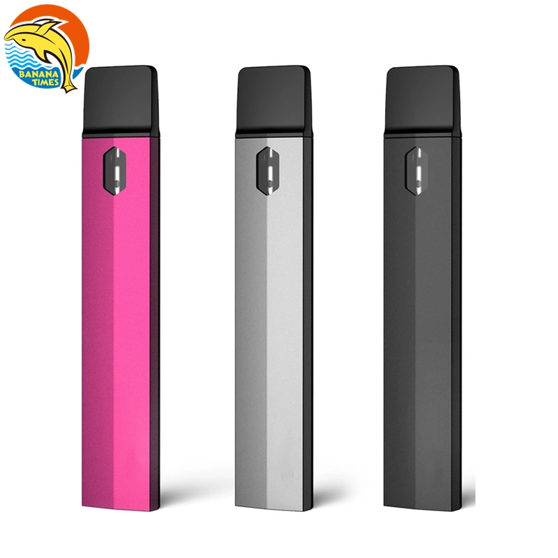 2023 melhor qualidade Atacado Engrave / Silk Screen logo Disposable Vape Caneta de Vape Vape em forma plana com porta de carregamento USB