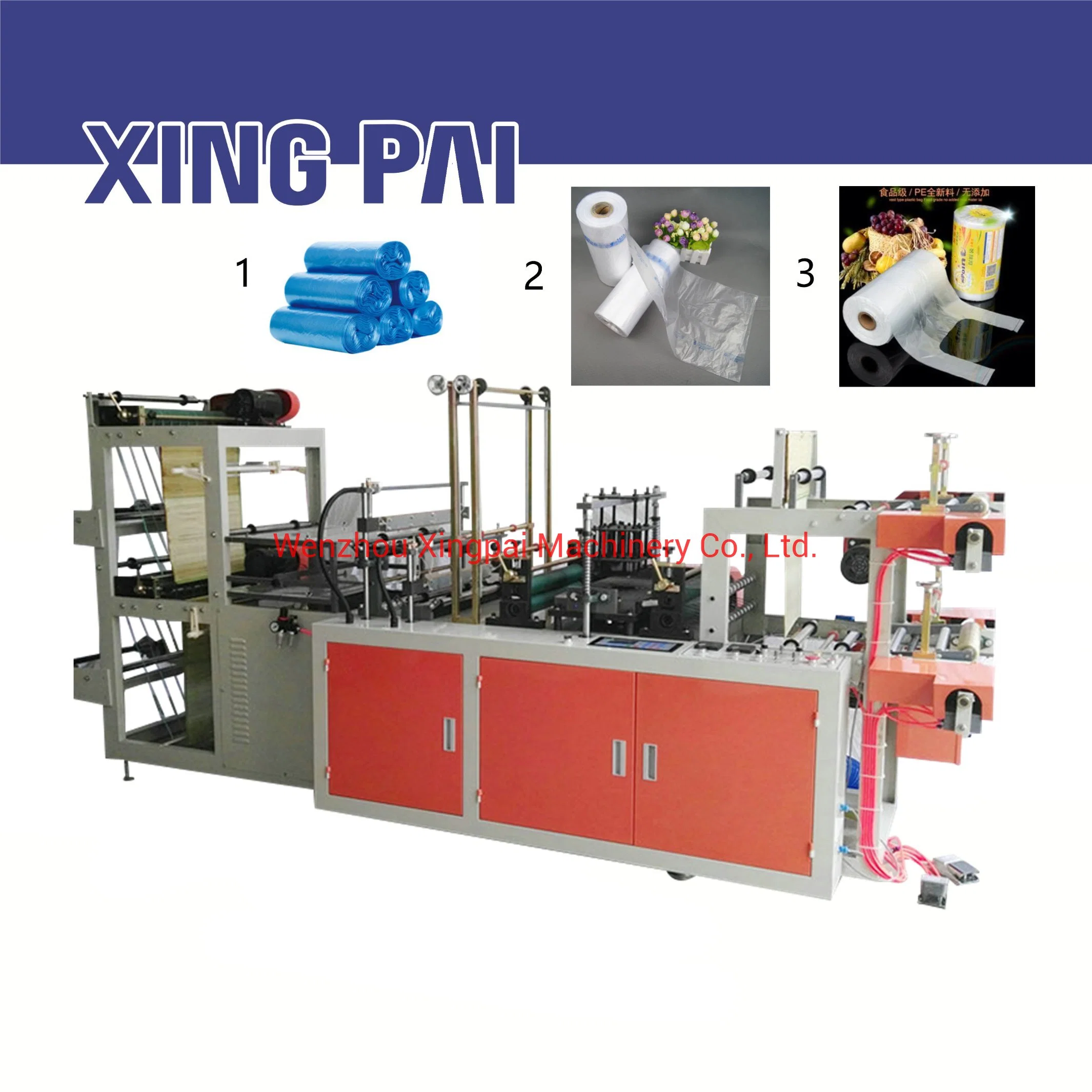 Disposable Garbage Trash Rubbish Plastic Bags on Roll Rolling Bag Making Machine Price