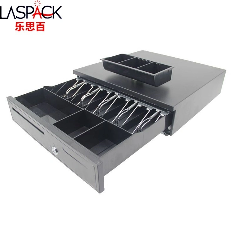 China Supplier Metal Cash Drawer Slide Series Front Lock Money Drawer 405 5bill 5 Coin Rj11 POS System Cash Drawer