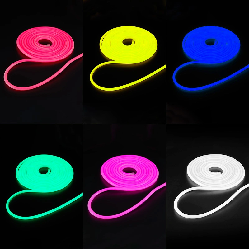 Dropship 360 grados de 16mm Ronda Logotipo personalizado colores RGB LED Flexible neón de silicona de bricolaje firmar tira de luces de la luz de la tira de LED RGB