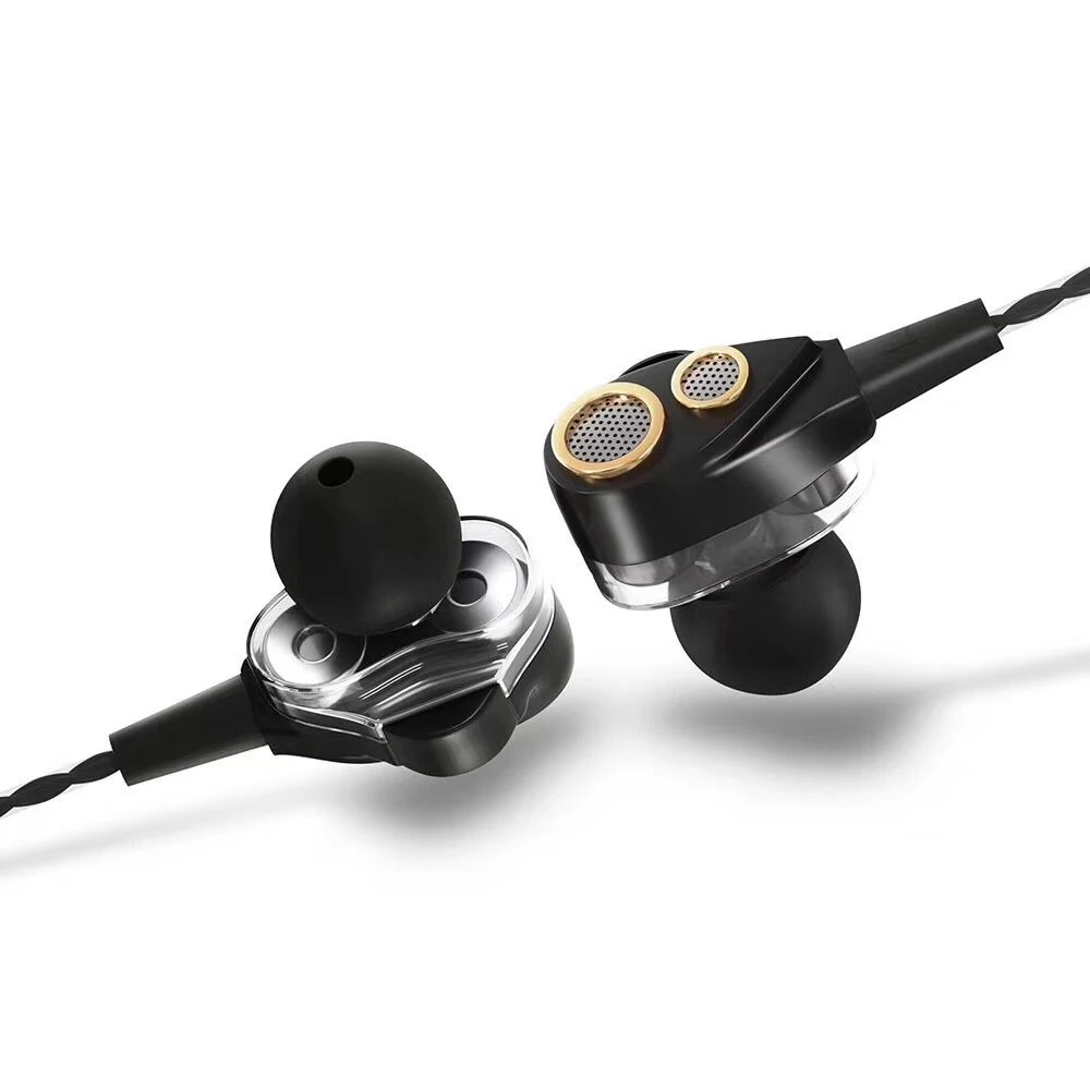 Excellent design Dual Driver Metal Bluetooth in Ear Earphone with TF Card for Music