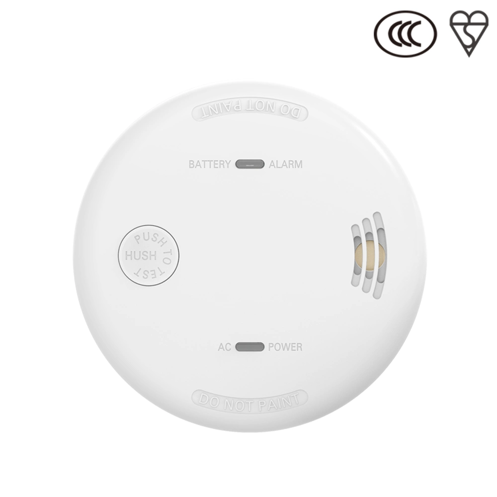 Alarma de humo de alimentación principal con módulo RF 433MHz DC 9V Batería de reserva