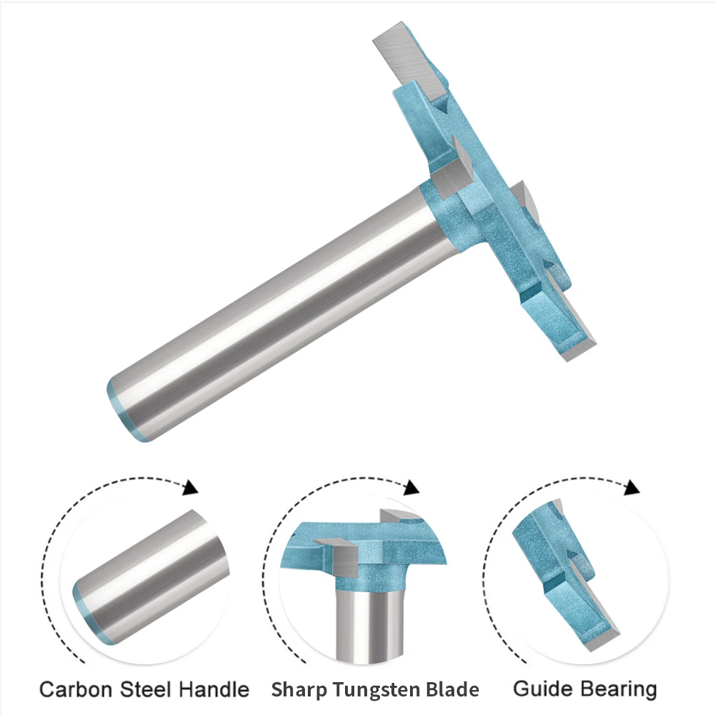 Four Blade T-Shaped Slotting Cutter Woodworking Milling Cutter