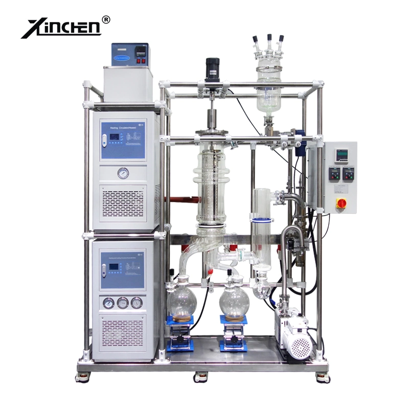 Glass Vacuum Short Path Molecular Distillation Equipment for Valuable Compounds Concentration