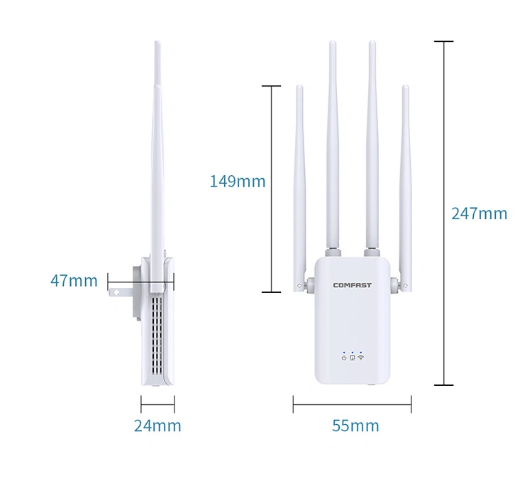 300Mbps Speed WiFi Signal Booster Comfast CF-Wr304s V2 WiFi Repeater Starker Chipsatz