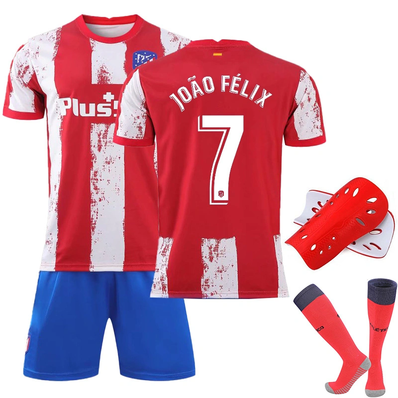 2022 Camiseta de fútbol de la sudadera Madrid Home no. 7 no. 8 no. 9 Camiseta de fútbol para niños adultos