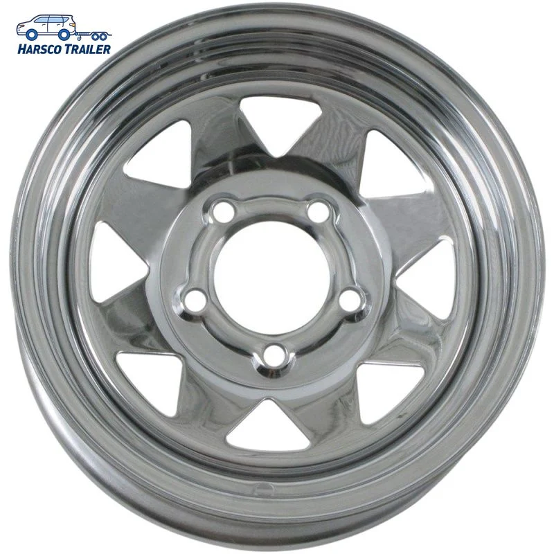 15X7 PCD6-139.7 Customized 8 Spoke Steel Trailer Wheel