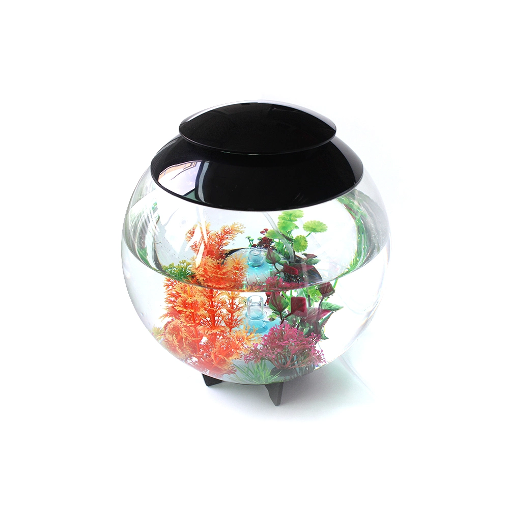 Bureau de type rond Fish Tank Aquariums Contrôle de la lumière à LED RVB par télécommande infrarouge