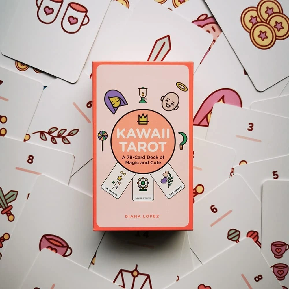 Tarjeta de juego de mesa de kawaii Tarot