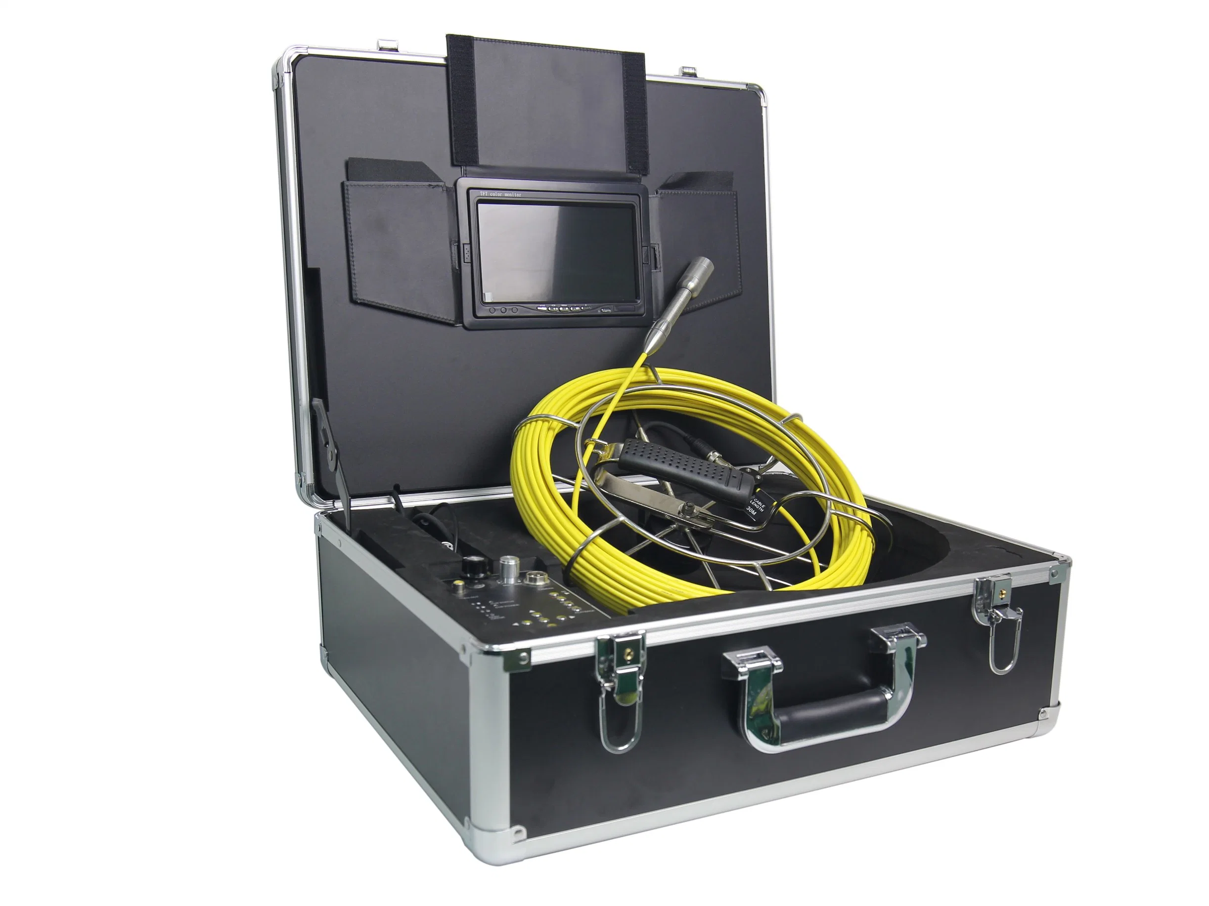 Drain Pipe Inspection Camera with CCTV System, 28mm Lens, 30m Cable for Small Pipeline