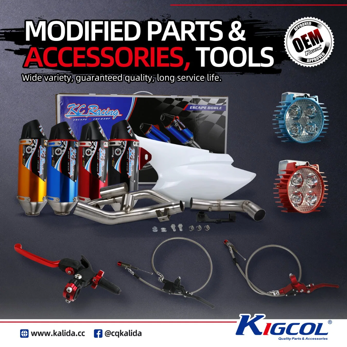 Kigcol OEM qualité Accessoires de pièces de moto convient pour Honda/Italika/YAMAHA/Suzuki/Bajaj/Zs/Lifa/Loncin