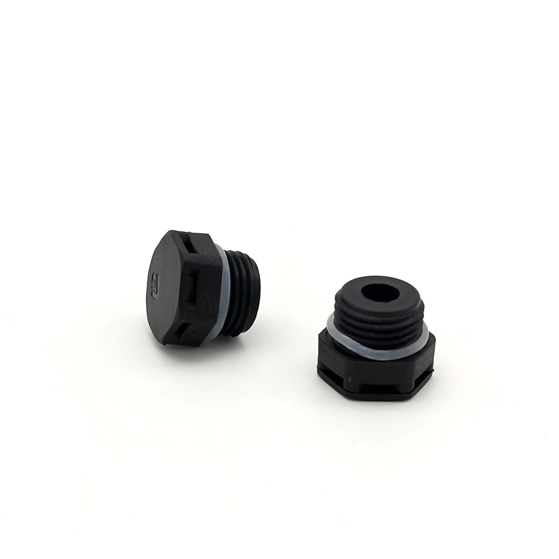 LED Lights Accessories Nylon Air Vent Plug M12*1 Black Color Plastic Breathable Vent Plug