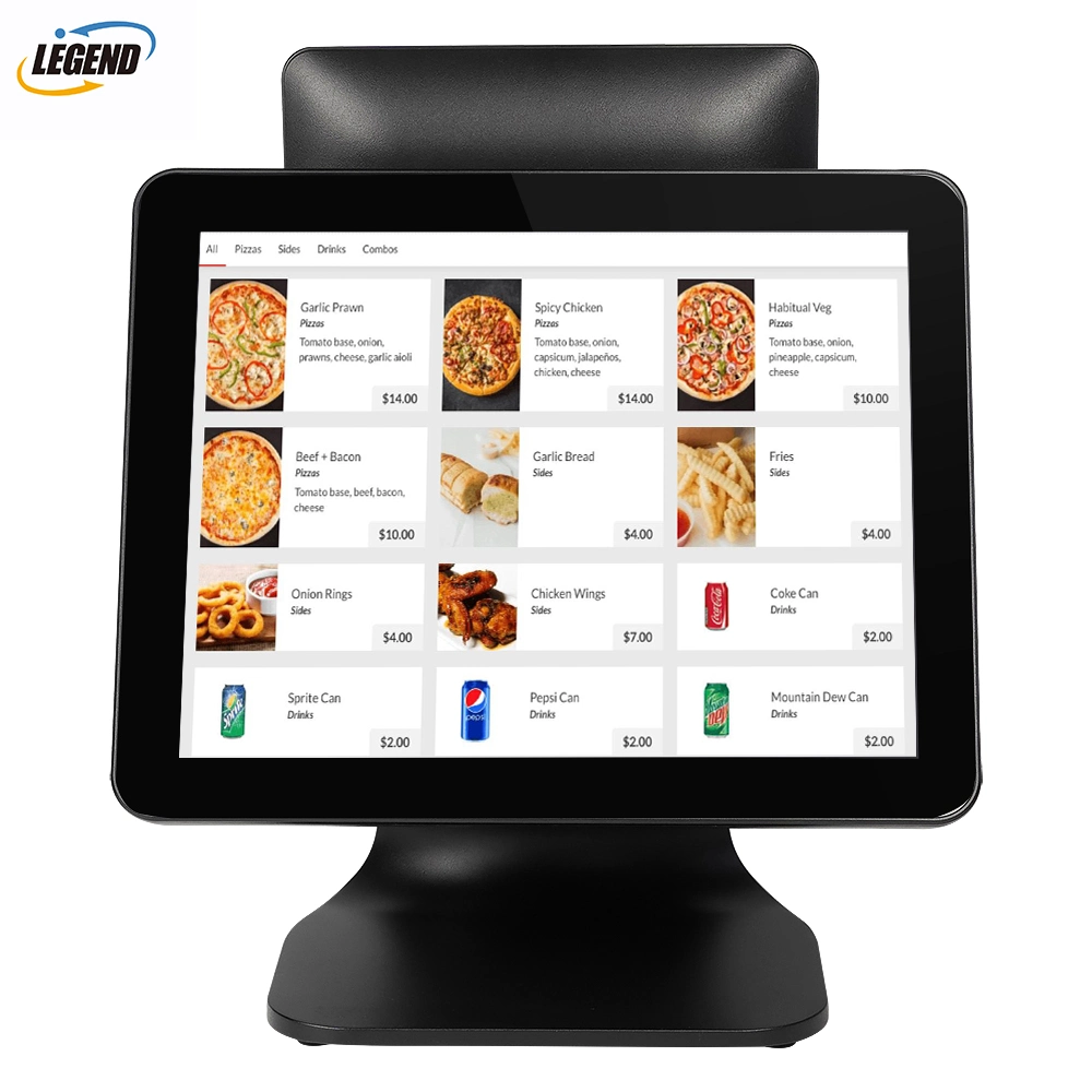 All in One POS Terminal Touch Screen Cash Register with Removable Msr Customer Display