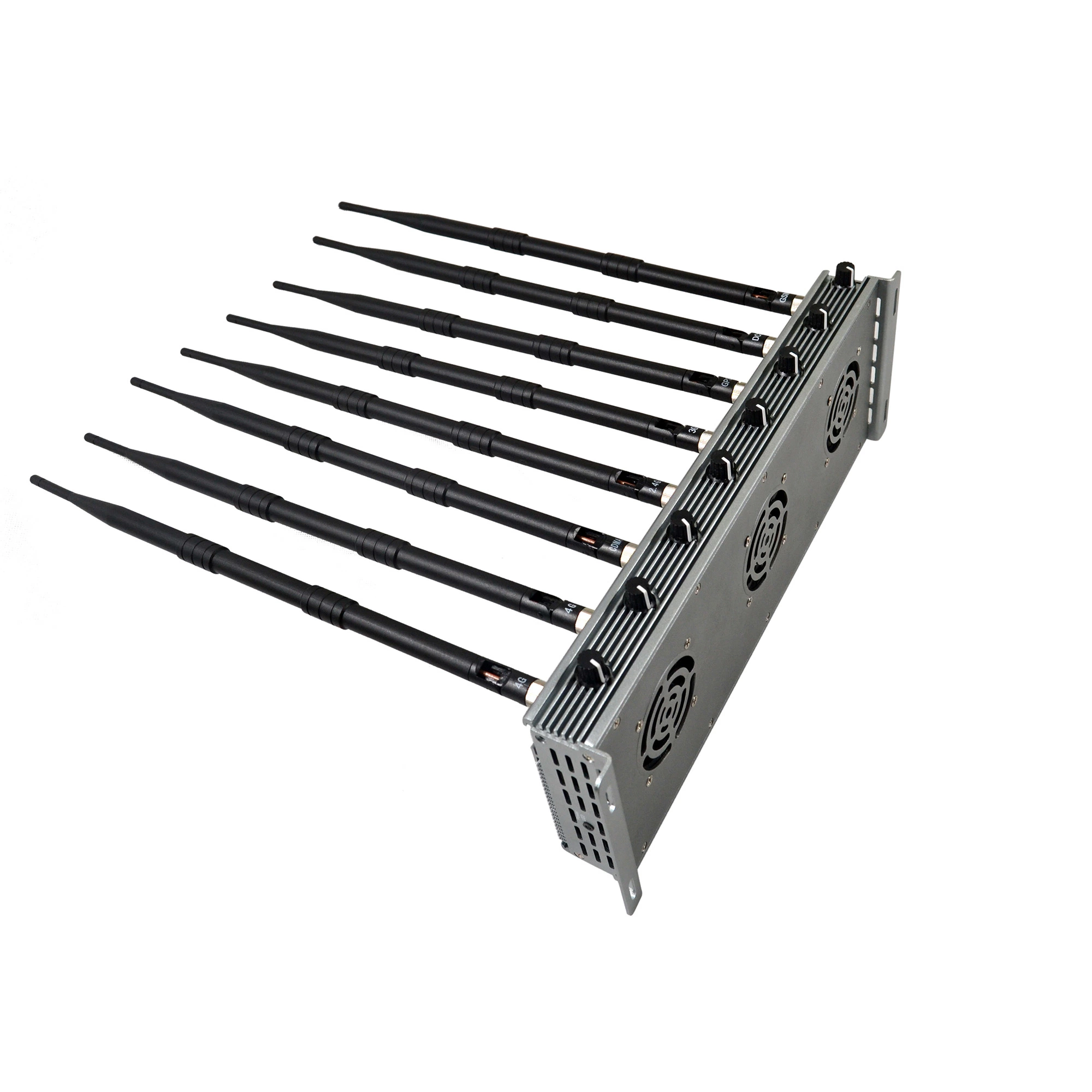 Potente señal de teléfono móvil WiFi Jammer 8 antenas Jammer ajustable