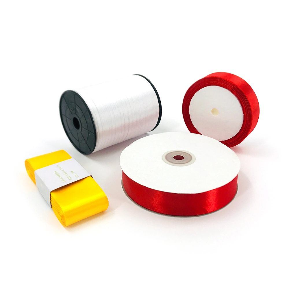 Hot Selling Wholesale/Supplier 3mm-100mm Colorful 100% Polyester Black White Red Satin Roll Ribbon with Custom Logo 50yards 100yards