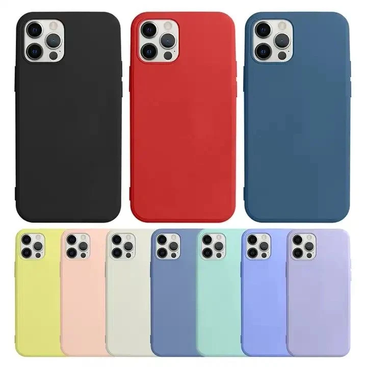 Prix usine Vente en gros de étuis en silicone pour iPhone 15 13 11 12 PRO Max Back Cover Mobile Cell Phone Accessoires silicone Étui pour iPhone