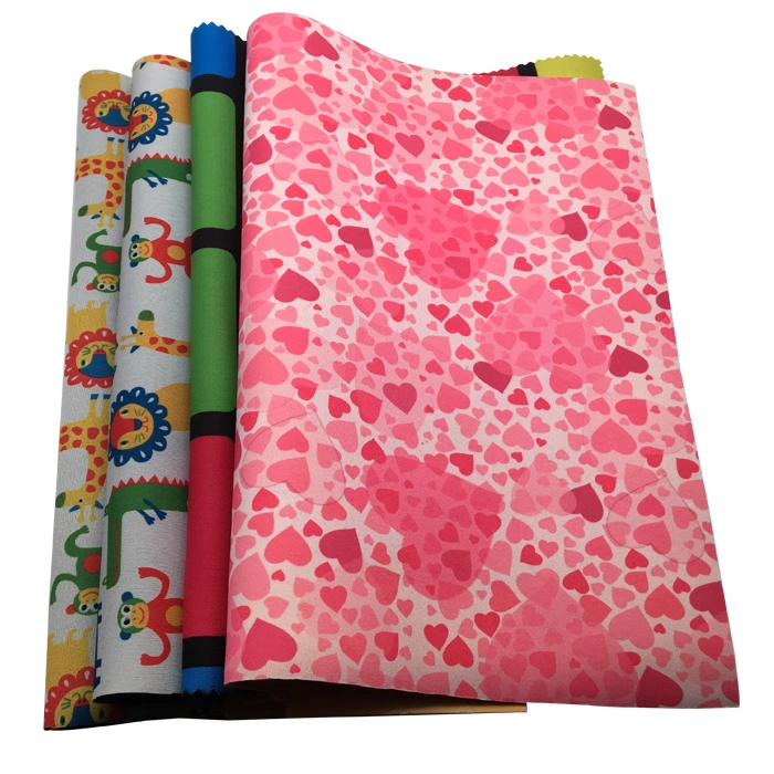 Eco Friendly Cartoon Design Digital Printing 4mm Polyester Fabric Neoprene Material for Bags