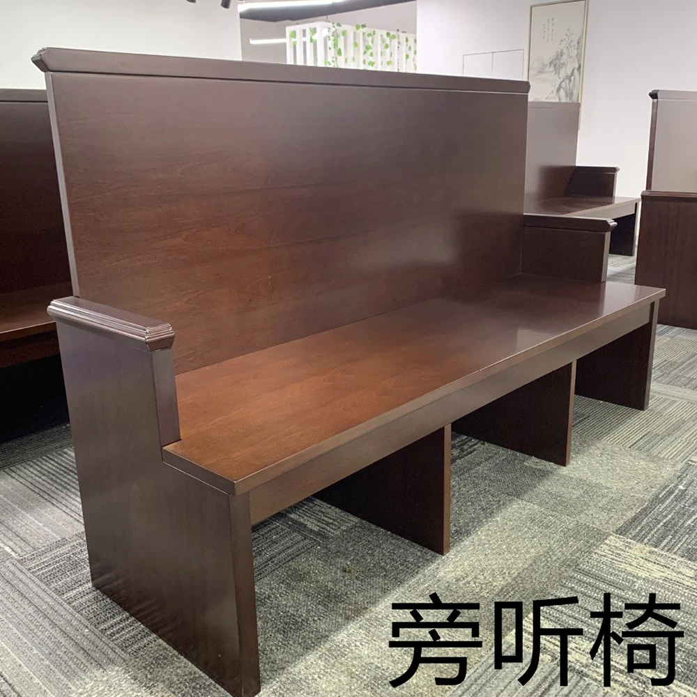 High quality/High cost performance  Antique Wood Veneer Court Furniture Project Judge Table and Chair