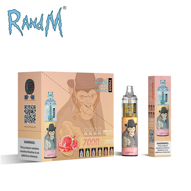 Randm original Tornado 7000 inhalaciones desechables Mayorista/Proveedor de portátiles Vape Pen