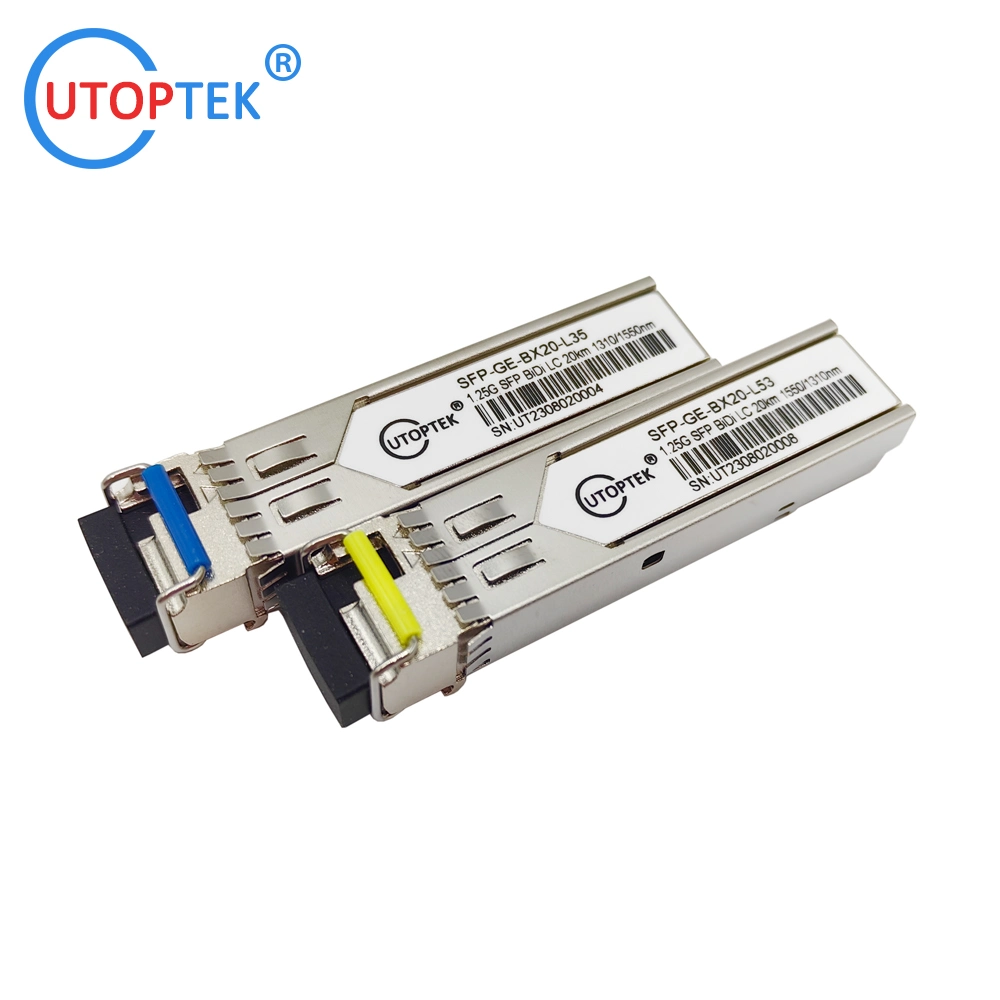 1,25 ГБ/с Bidi SFP TX1310/Rx1490 нм 20 км с разъемом LC Gigabit SFP Модуль приемопередатчика