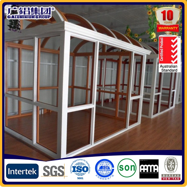 Aluminum Balcony Lighting and Rain Cover Glass Window and Door