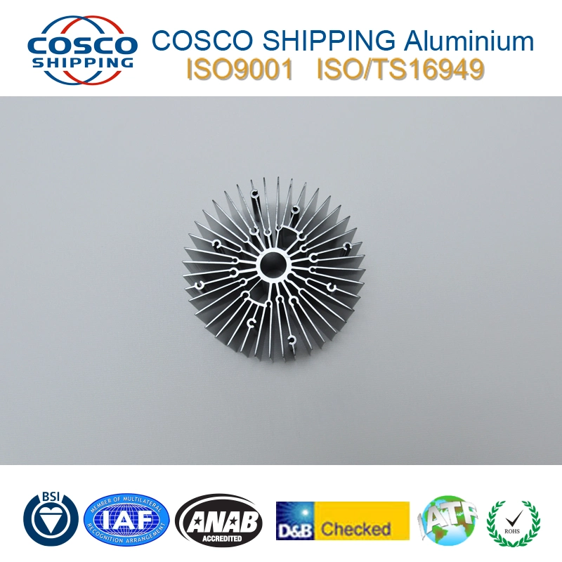 CNC Machining Aluminum Heat Sinks Anodizing Aluminum Extrusion Profile Heat Sinks