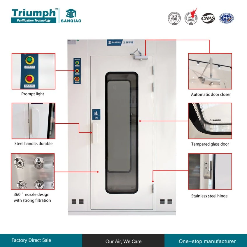 Best Price Air Shower Clean Room with PVC High Speed Door for Food Industry Clean Room Cargo Air Shower