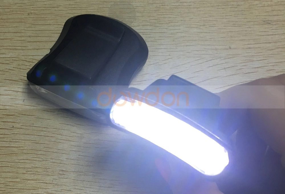 COB LED lampe de poche sur le clip blanc Cap Hat lampe phare vélo de randonnée pédestre Camping avec la batterie